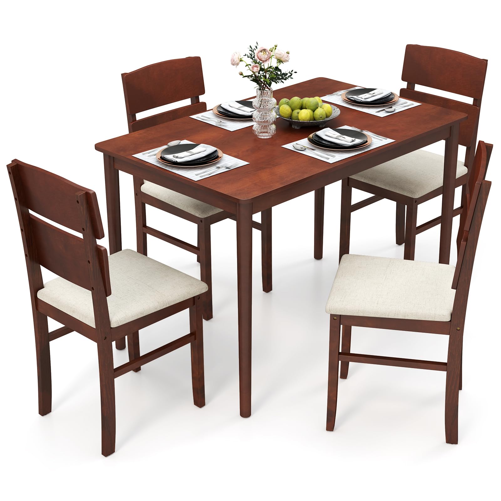 Tangkula Dining Table Set for 4
